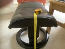 Ekornes Stressless footstool, black lether and base
