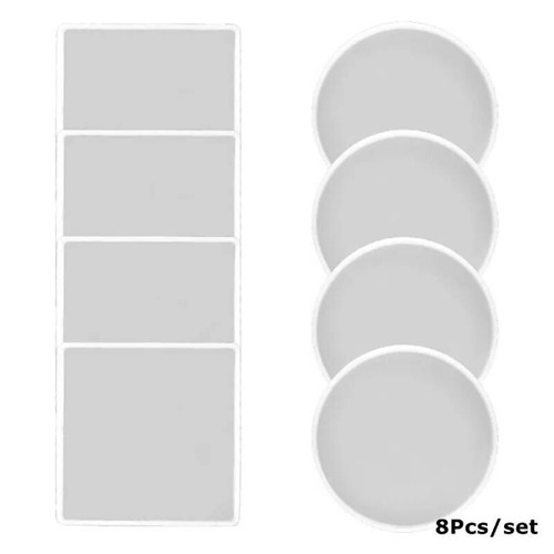 Round square coaster resin - round,
