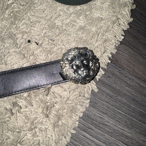 Versace belt lion head - head, silver