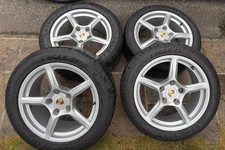 Porsche 981 Boxster / Cayman 18" Silver Alloy Wheels Set With Goodyear Tyres