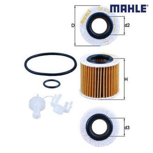 Oil filter mahle - ox416d2, for