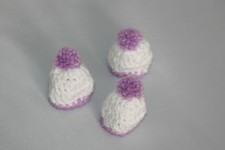 3 X MINI CROCHET hat fridge