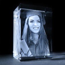 3D Tower Photo Crystal - Personalised Photo Crystal Gift - Graduation Gift