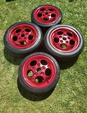 Porsche 928 944 Teledial  6j x15 / 7j x15 Staggered Rims Freshly Powder coated 