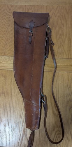 Vintage leather gun case - gun,
