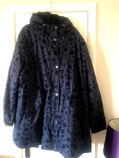 SEASALT NAVY & WHITE LEAF PRINT " RIVER SEA COAT "     Size 24
