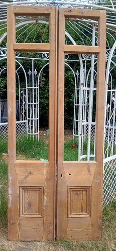 Victorian french doors pine - doors,