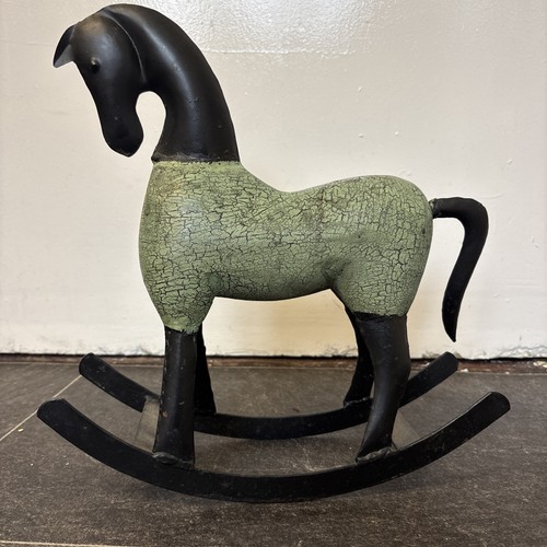 Vintage rocking horse metal - vintage,