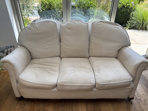 Large cream seater sofa - large,