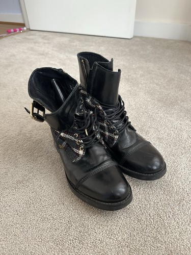 Diesel black leather boots - diesel,