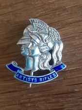 28th Battalion The Artists Rifles Cap Badge Silver & Enamel