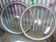 PAIR STURMEY ARCHER 26X 1.3/8 WHEELS c/w 5 SPEED SPRINTER ELITE HUB & DRUM BRAKE