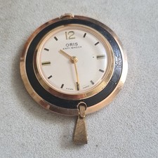 Vintage Metal Oris FOB pocket watch working 