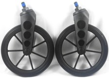 Colson Pair of 190x29mm Black Castor Wheels Fork Standard NHS Style Wheelchairs
