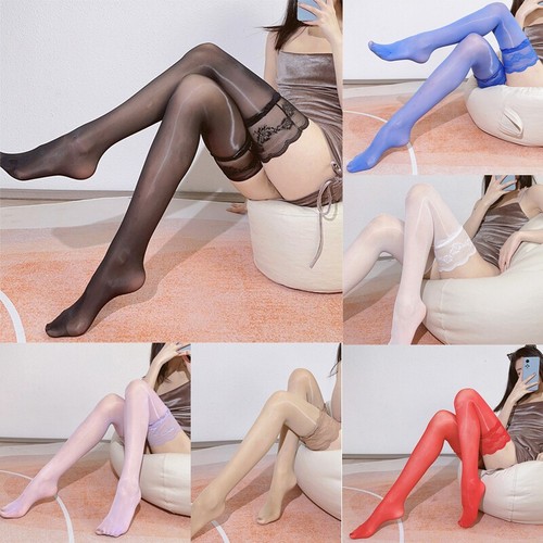 Stockings women wetlook satin - wetlook,