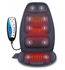 Snailax Massage Seat with Heat, Electric Back Massager with 10 Vibration Massage
