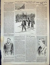Old 1892 Winter Sport Norway