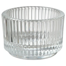 NEW IKEA FINSMAK Tealight Holders Set of 2 Clear Glass Candle Cups 3.5cm Modern