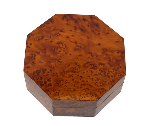 Wooden octagonal box - wooden,