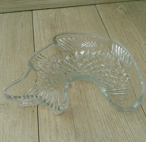 Fish shape mould pressed - fish, glass