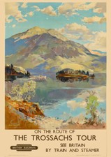 VINTAGE Railway POSTER Loch