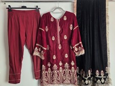 Women's Velvet 3 Piece Red