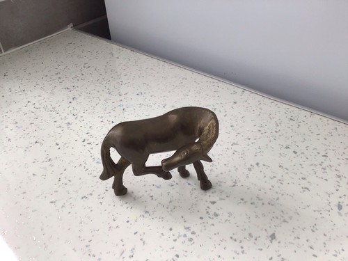 Exquisite small brass horse - exquisite, (