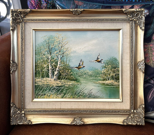 Vintage gilt framed oil - vintage, on