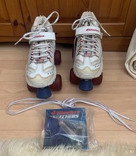 Skechers Size 5, 4 Wheelers, USA banner. Locknut, spare stoppers & laces inc. 