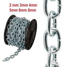 Hot Dipped Galvanised Steel Chain  Heavy Duty Durable Security Links 2 mm - 8 mm