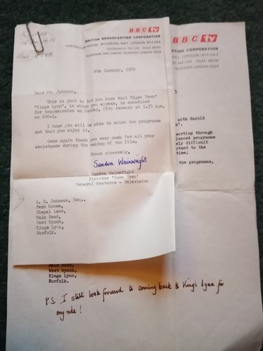 El38 ephemera 1976 bbc - ephemera, letters
