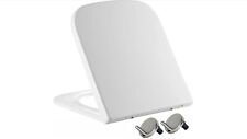 Mute Seat Cover Mass Dynamic Toilet Seat Soft Close MD-1605 White 460mmx360mm