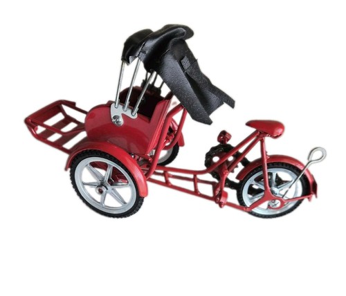 Red metal rickshaw - red,