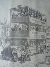1945 Original Print WW2 LONDON