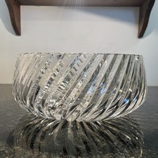 Vintage Cut Glass Swirl Bowl
