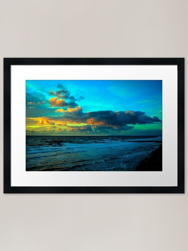 Cleveleys sunset framed - cleveleys,