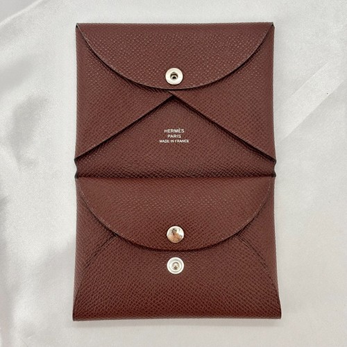 Hermes calvi duo wallet rouge - calvi,