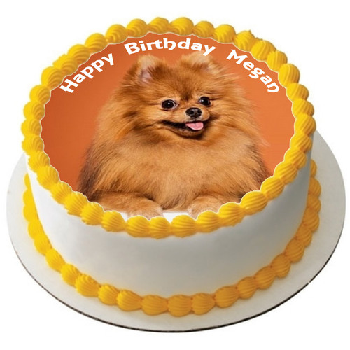 Pomeranian dog round - pomeranian, 7.5"