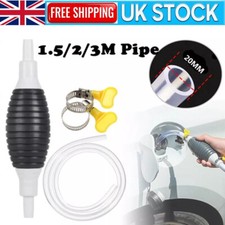 Hand Siphon Pump Petrol Diesel Water Oil Liquid Fuel Transfer Easy Use Pump UK