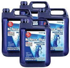 Blue Chemical Toilet Fluid - Waste Tank Additive- 20 Litre (4 x 5 Litre)