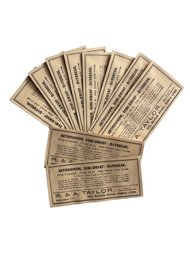 Vintage paper seed packets