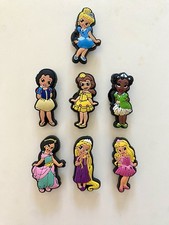 Princess Disney Cinderella Snow White Belle Tiana Jasmine Shoe Charm Croc Jibbit