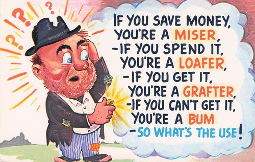 Vintage comic postcard if - comic,