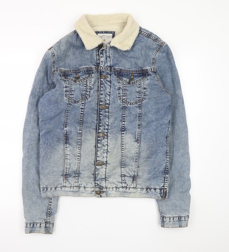 Zara man denim blue sherpa - blue,