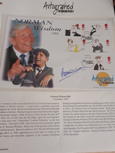 1998 norman wisdom autographed - 1998,