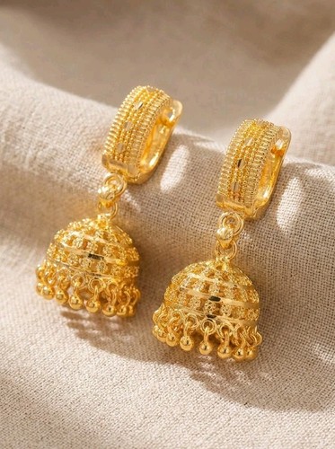 New gold plated earring - gold, indian