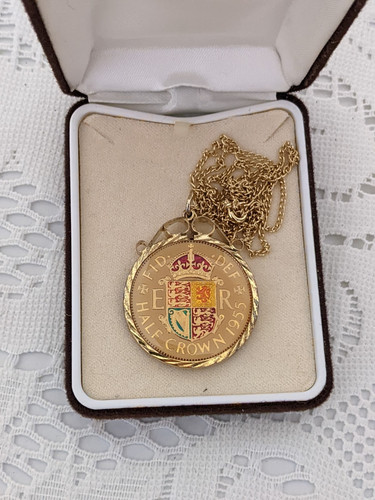 1955 half crown enamelled - crown,