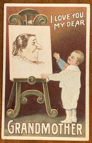 Boy loves grandmother picture - grandmother,