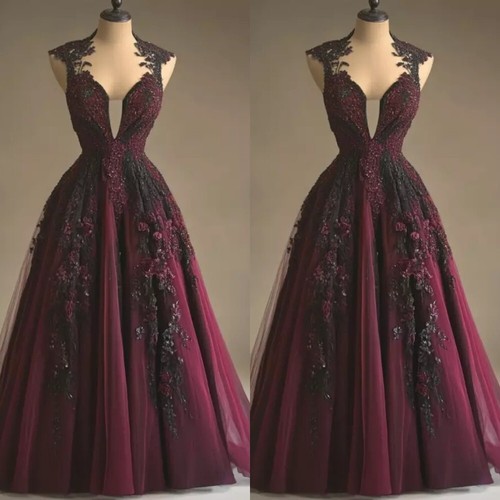 Burgundy black gothic - burgundy,