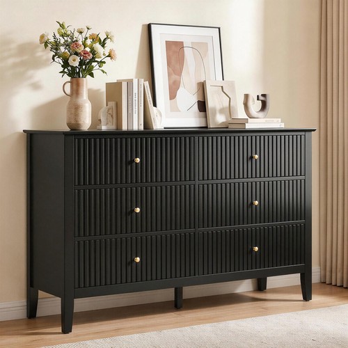 Fluted chest drawers 6 - fluted,